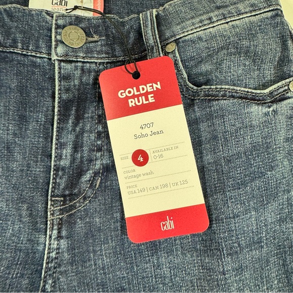 New Cabi 4707 SoHo Jeans Size 4 Vintage Wash Fall 2024 - Picture 6 of 12